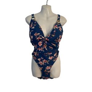 Plus Size Women’s One Piece Floral Swimsuit